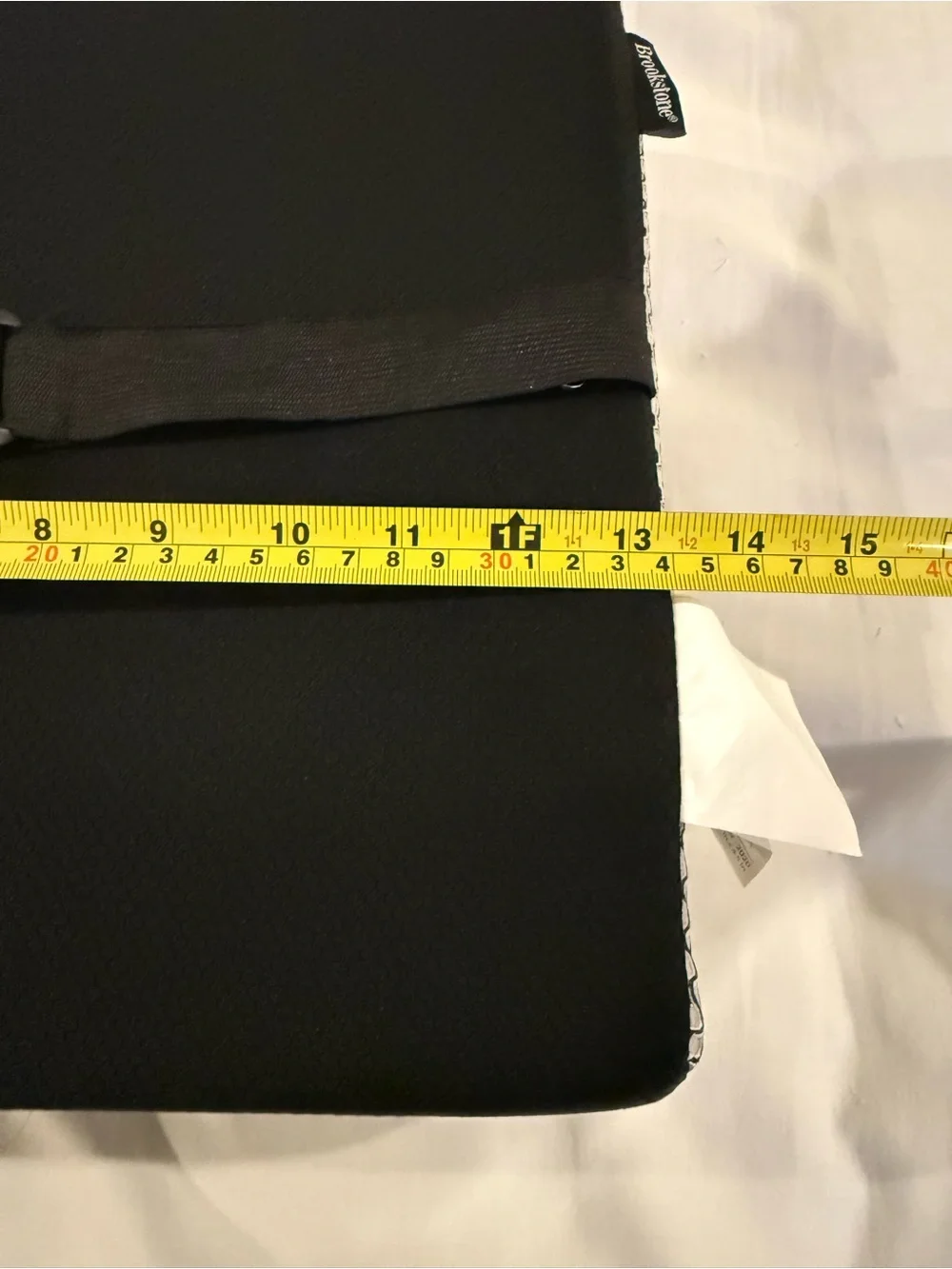 Brookstone Black Lumbar Support Cushion for Comfort